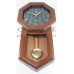 Relógio de Parede Modelo Carrilhão em Mogno Maciço - Mostrador Preto